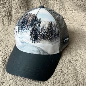 Boco trucker hat with winter scene